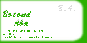 botond aba business card